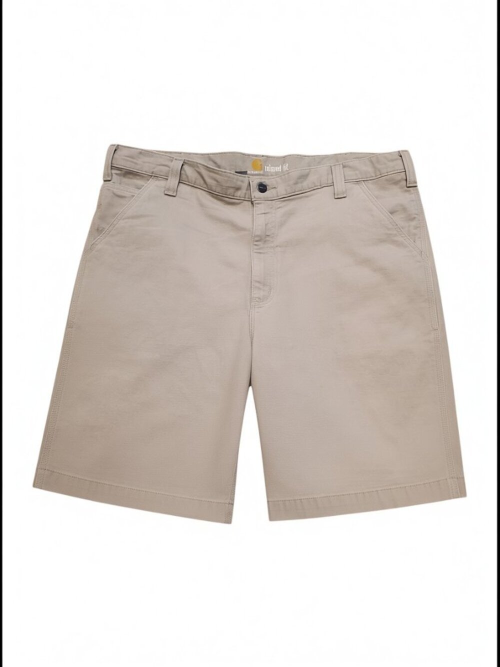 CARHARTT Mens Work Shorts Rugged Flex Relaxed Fit Canvas in Khaki SZ 40
